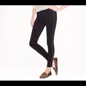 JCrew pixie legging with leather stripe
